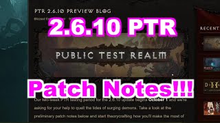 Diablo 3 [Season 22] PTR 2.6.10 Patch Notes: OMG Kanai's Cube and Ivory Tower--Is this for real?!