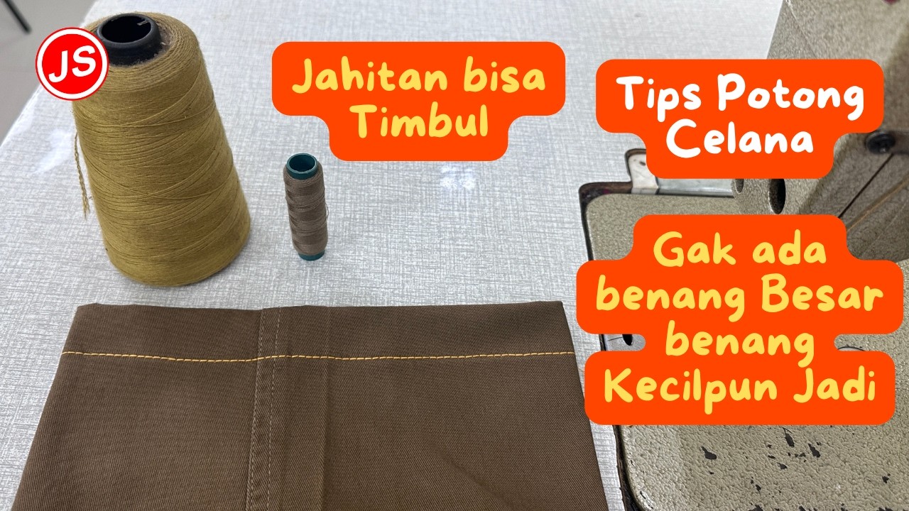 Potong Celana Jeans Pakai Benang Kecil Biar Bagus Terlihat Tebal Seperti Celana Levis