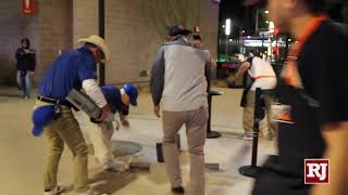 Wind Picks Up At Las Vegas Ballpark On Opening Day - Video screenshot 4