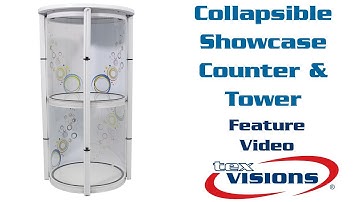 Collapsible Showcase Counter and Tower Assembly - Tex Visions
