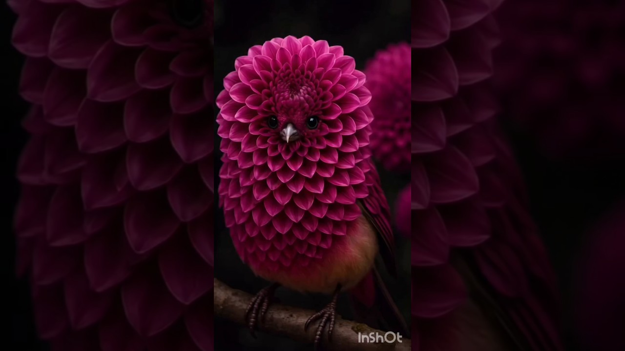 beautiful flowers birds creative ai 