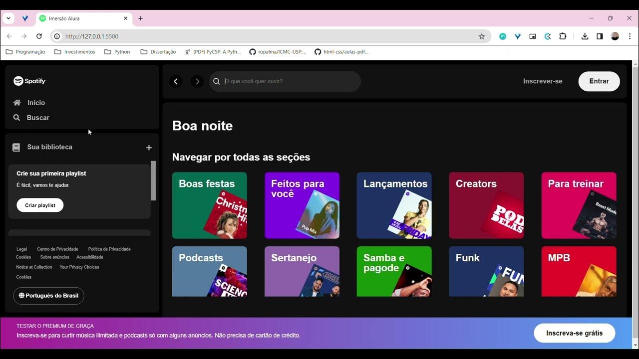 Spotify clone using HTML, CSS & JavaScript - YouTube
