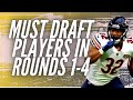 Must Draft Players by Round (1-4) - 2021 Fantasy Football