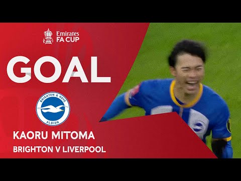 GOAL | Kaoru Mitoma | Brighton 2-1 Liverpool | Fourth Round | Emirates FA Cup 2022-23