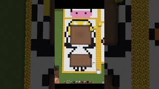 Cute Skeleton Pixel Art in Minecraft 💀👒 | one Satisfying Build #shorts #minecraft #shorts #minecraft