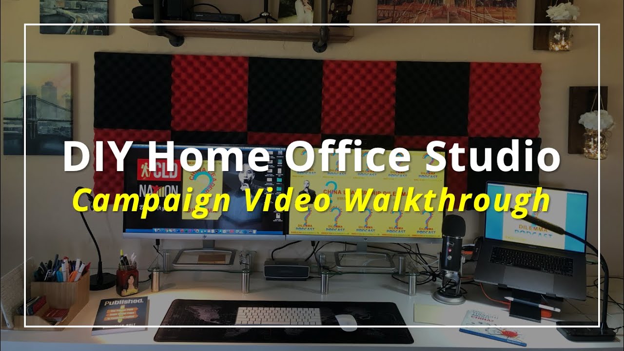 DIY Home Office Studio Walkthrough 2020 YouTube
