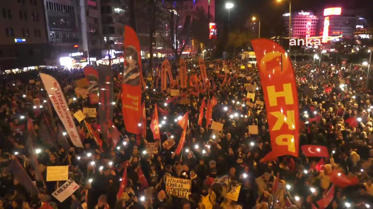 Ekrem İmamoğlu’nun gözaltına alınmasını protesto eden vatandaşlar Güvenpark’ta | Ankara
