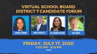 Virtual Pinellas School Board District 7 Candidate Forum