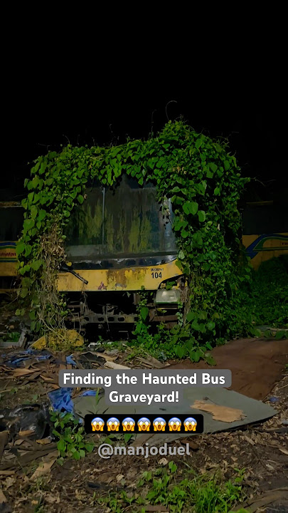 Finding the Haunted Telolet Bus Graveyard 😱Kuburan #bustelolet Angker #shorts #scary #haunted