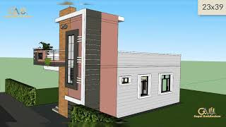 23x39 Modern Home Elevation Design | Latest Villa Design | 3D Home Design | Gopal Home Decor