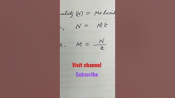 Relationship between molarity and normality #shorts