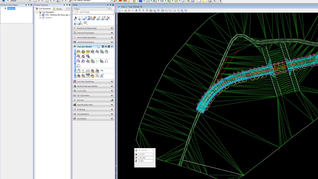 OpenRoads Add Breakline to Terrain Model (Flip Triangle Edge) YouTube