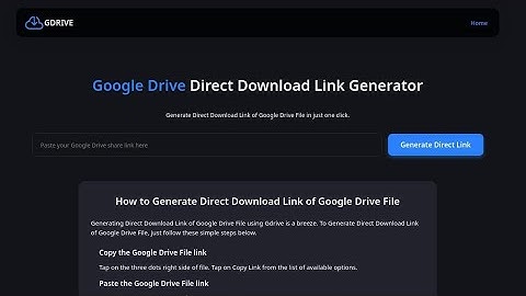Google Drive Direct Download link generator website script Blogger Tool || HTML CSS JS