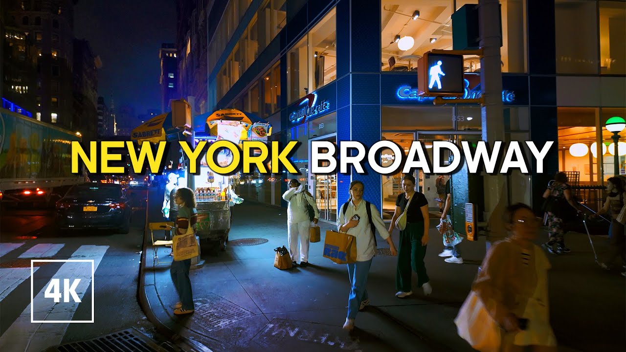 New York, Amerika Serikat | Jelajah Kota Malam 4K | 15 Okt 2024