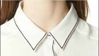 Shirt collar neck cutting and stitching