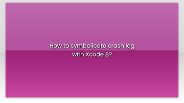 How to symbolicate crash log with Xcode 8?
