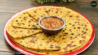 Besan Ki Roti with Tomato Chutney Recipe By SooperChef