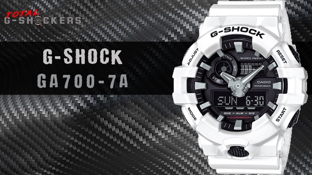 g shock ga700 white