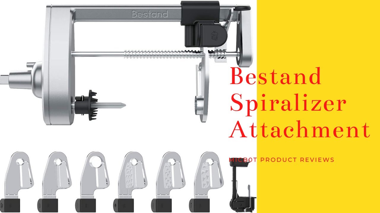 6 Blades Spiralizer Attachment For KitchenAid Stand Mixer Comes with Peel,  Core+