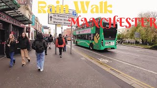 Rainy day Manchester, 4K Walking Tour - Just a normal day in England 4K UHD