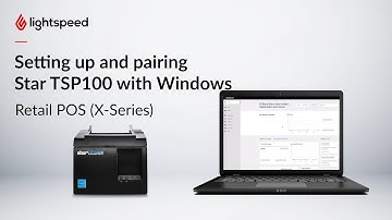 Setting up and pairing Star TSP100 with Windows