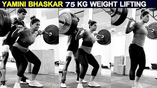 Yamini Bhaskar Stunning GYM Workout Video | Heroine Yamini Bhaskar 75 kg Weight Lifting | Yamini