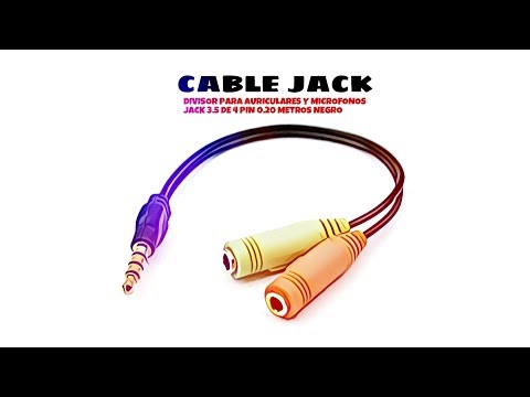 Video de Cable divisor para auriculares y microfono jack 3.5 de 4 pin 0.30 M Negro