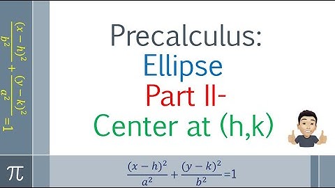 Precalculus- Ellipse Part II Center at (h,k) (Tagalog Explained)