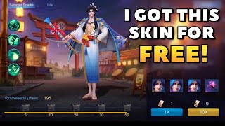 HOW TO GET FARAMIS SUMMER SPARKS SKIN FOR FREE! - MLBB