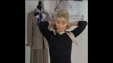 Mira shows us how to tie and wear an Italian silk square scarf. Style tip #1.