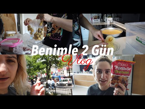 BENİMLE 2 GÜN VLOG | kahvaltı,misafir,elmalı kek,alışveriş,bahçeli