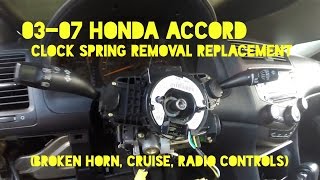 How to Replace Clock Spring / Cable Reel on 2003-2007 Honda Accord