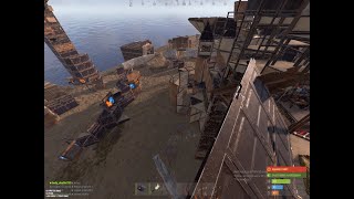 unbelievable raid defense from 300 rockets (5v10+ raid defense on the official server)