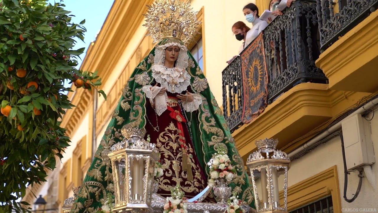 Virgen de la O en calle Compañía de María con el coro del Colegio | Jerez 2021