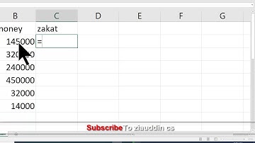 Zakat and Per day wage Formula of Excel C6
