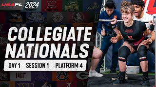 2024 USAPL Collegiate Nationals | Day 1 - Session 1 - Platform 4 | F-EQ 44-52 kg, M-EQ 56 kg