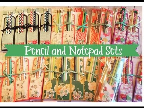 Craft Fair Idea #1: Pencils and Notepad Sets (with tutorial) 2016