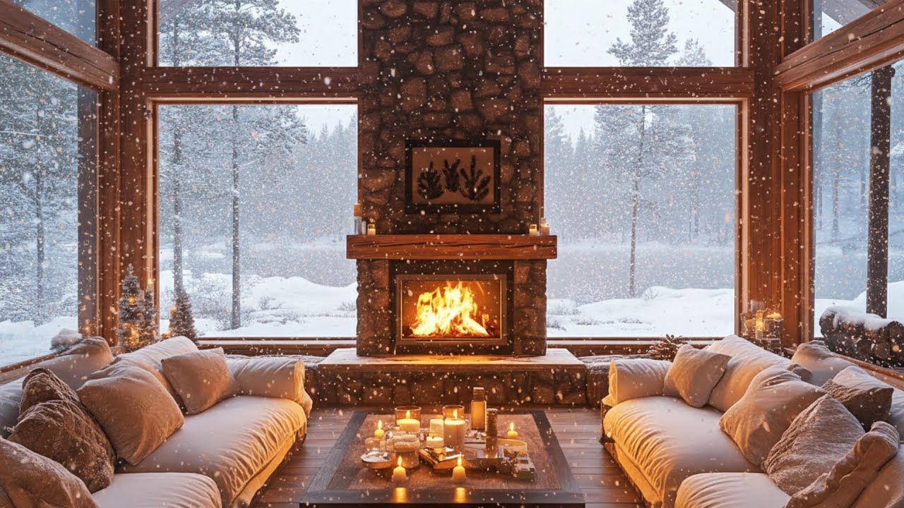 Silent Snowfall ❄️ Warm Hearth & Soft Candles | Music for Inner Peace