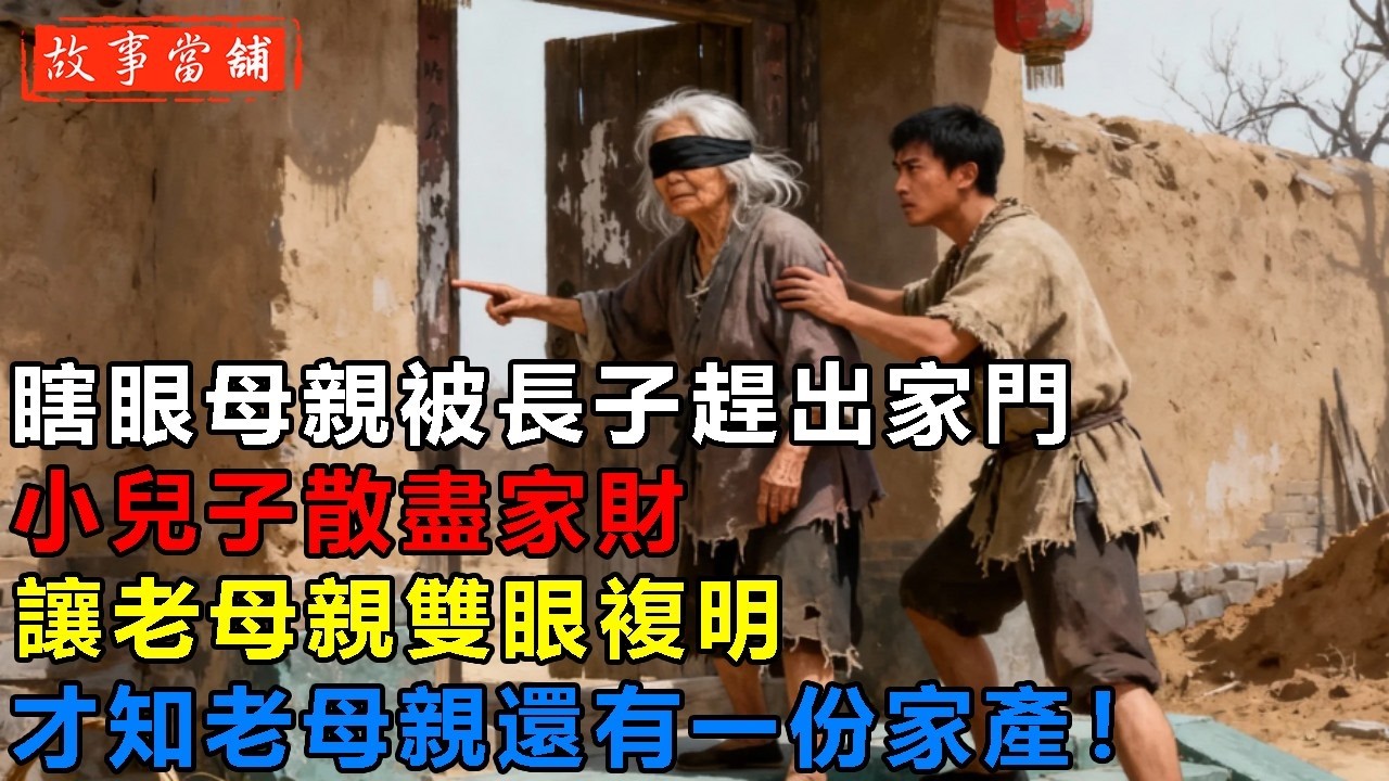 瞎眼母親被長子趕出家門，小兒子散盡家財，讓老母親雙眼複明，才知老母親還有一份家產！| 民間故事 | 故事當舖