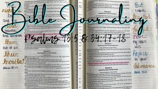 How I bible journal / Palms 13:5 & 34:17-18 / Bible journaling for beginners.