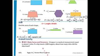 enVision math review what I know Topic 13 grade 4