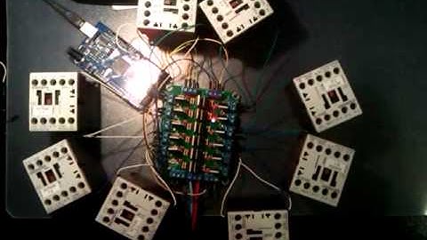 Arduino driving 8 contactors with 24 volt driver board 4