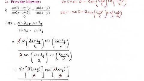 Trigonometry 2 | Class 11 | Exercise 3.4