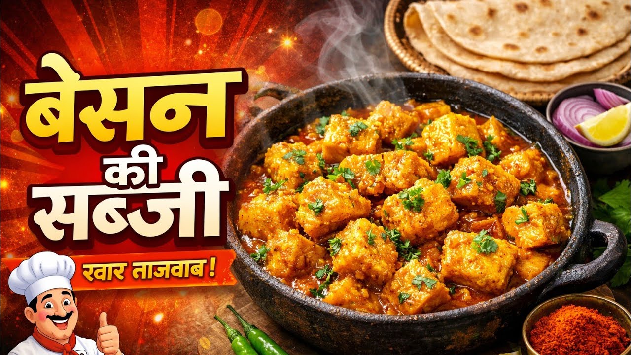 “गांव की देसी बेसन की सब्जी 😋 एक बार खाओगे तो बार-बार बनाओगे”l Besan ki Sabji Recipe 