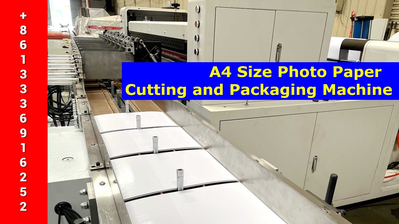 Cutting And Packaging Paper Glossy Photo Paper Cutting and Film Packaging Machine - YouTube