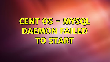 Cent OS - MySQL Daemon failed to start