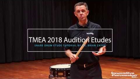 2018-2019 Texas All State Percussion Audition Snare Drum Tutorial