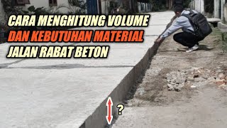 Cara Menghitung Kubikasi Beton Untuk Jalan Rabat Beton