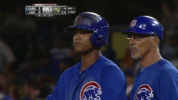 CHC@LAD: Castro grounds an RBI single to left field