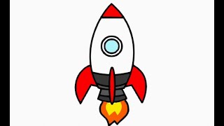 Rocket launch 2d animation